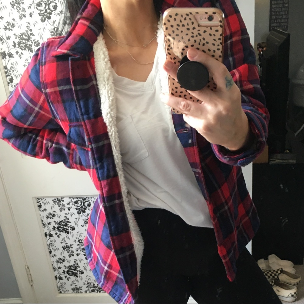 Levi fuzzy lined flannel!!